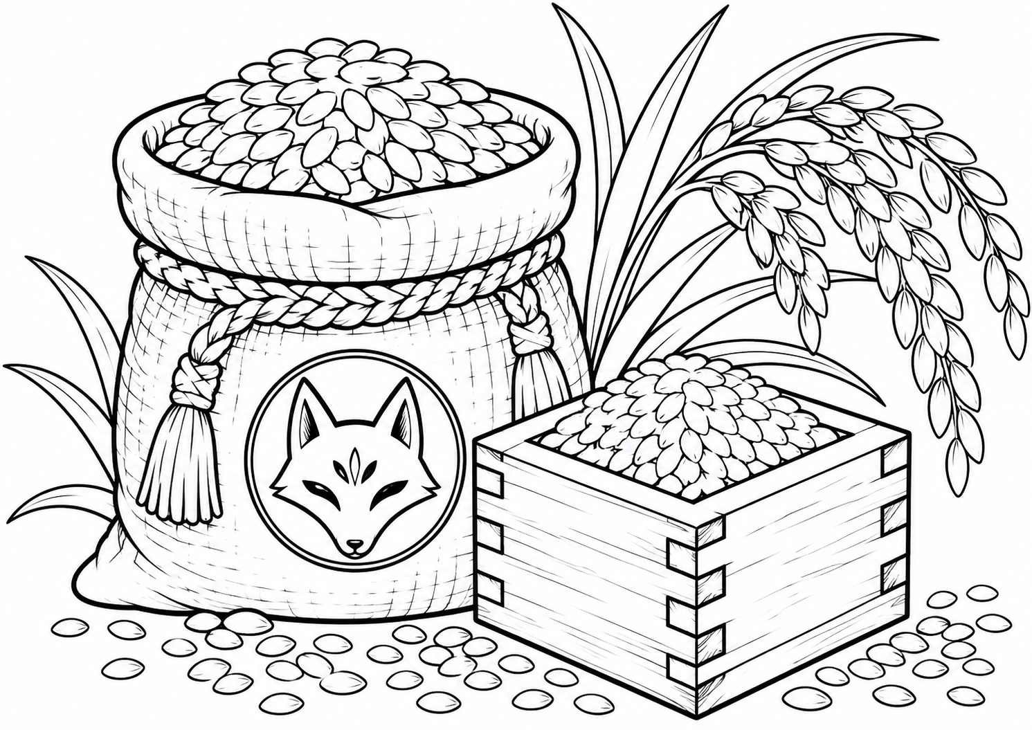 fete-anniversaire-mythologies-monde-kami-inari-coloriage