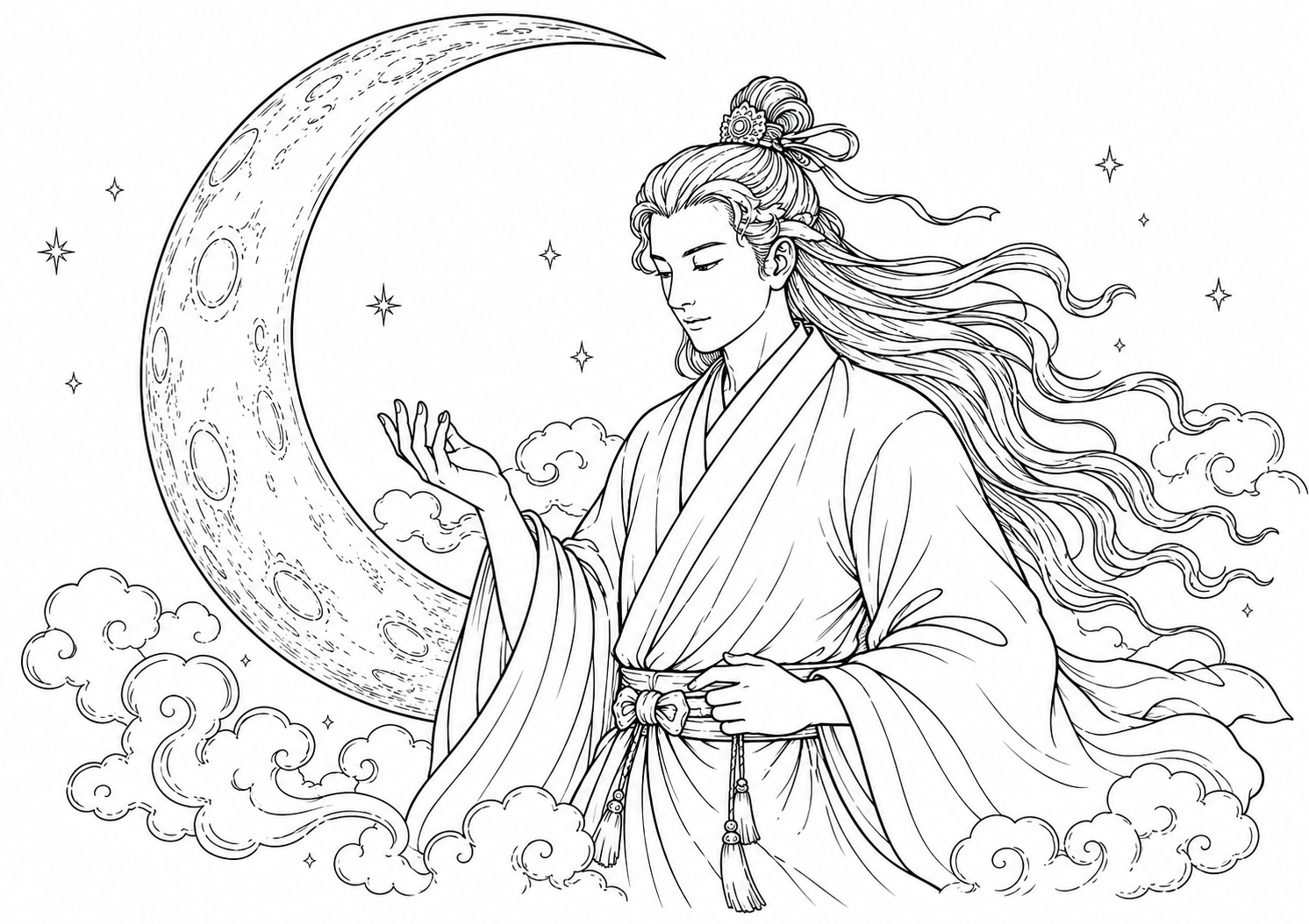 fete-anniversaire-mythologies-monde-tsukuyomi-coloriage